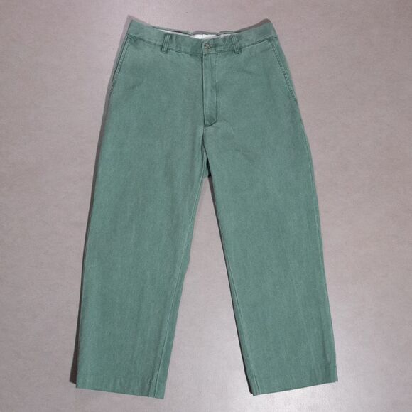 Murrays Toggery Shop Nantucket Red's Green Flat Front Plain Chino Pants 30x26 - Picture 1 of 7